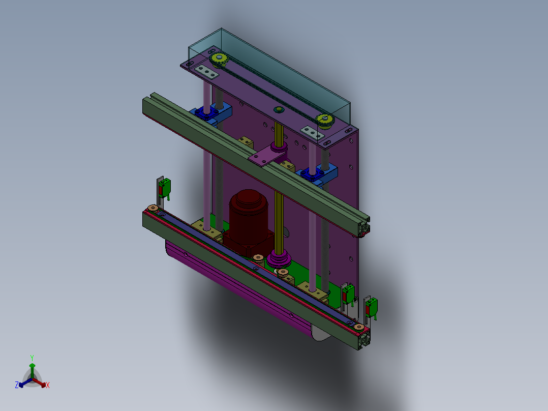 进料输送带正等轴测图