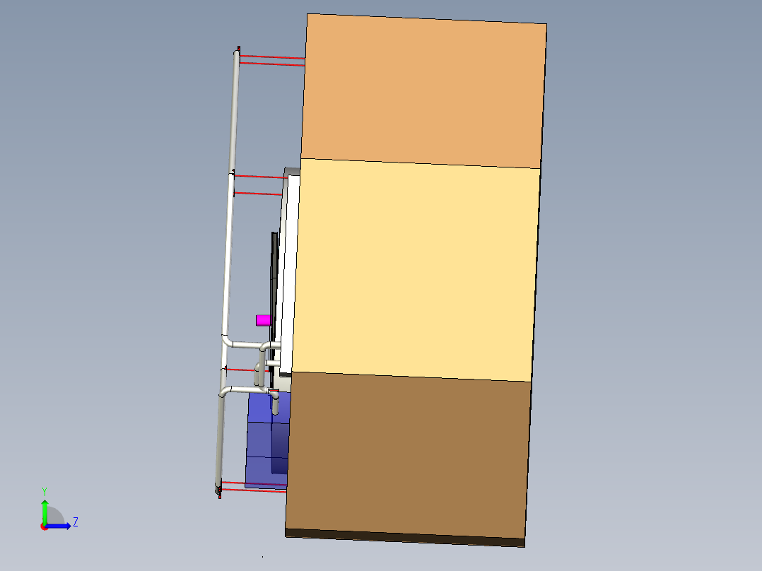 B2003945-饮用水工厂混凝反应器左视图