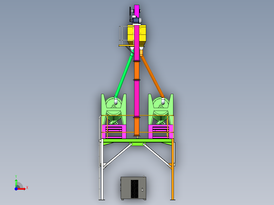 分离机设备前视图