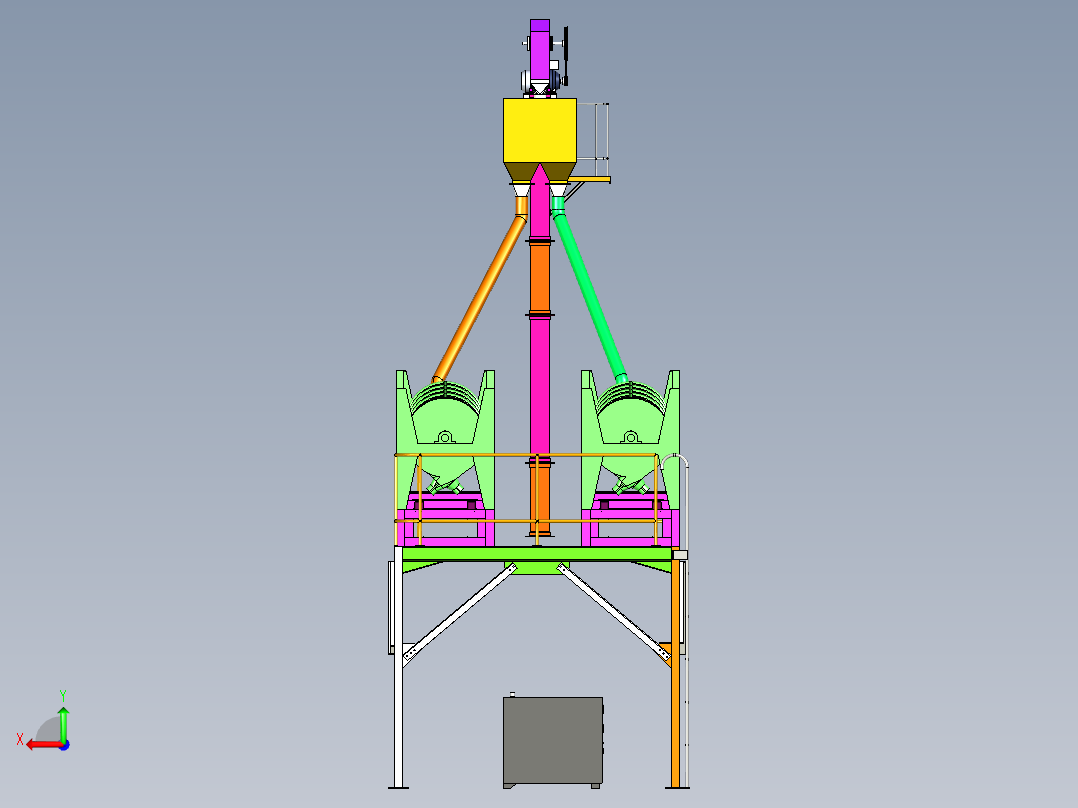 分离机设备后视图