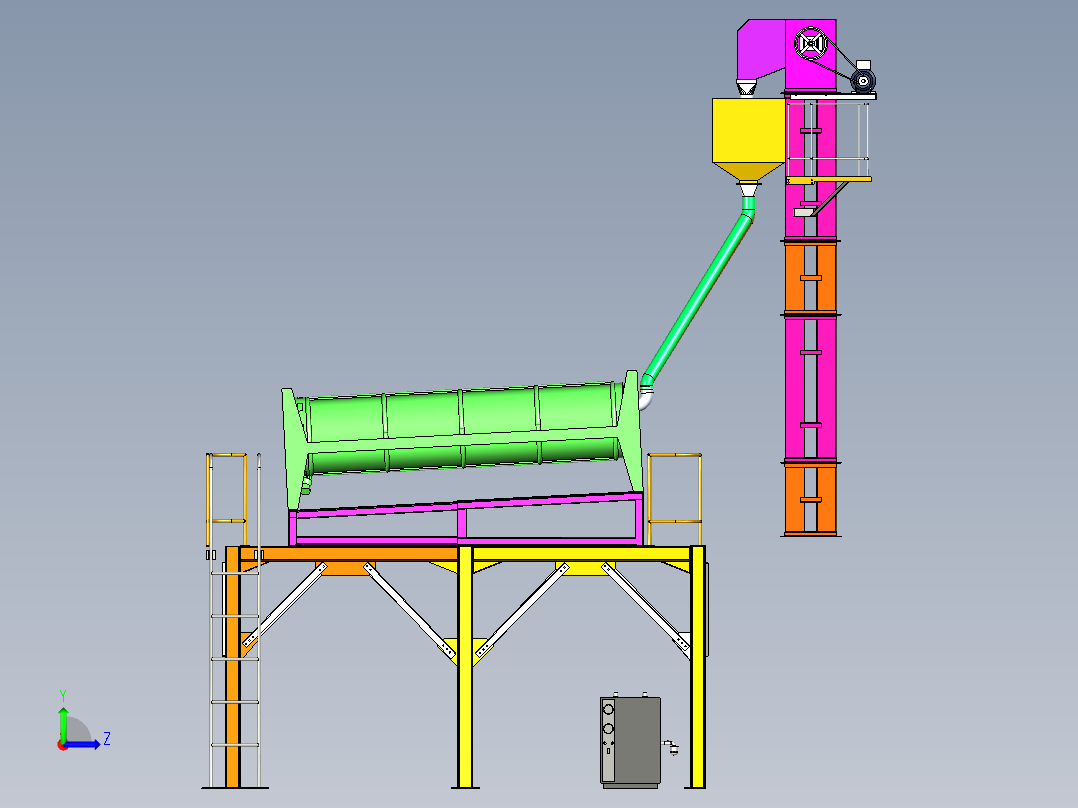 分离机设备左视图