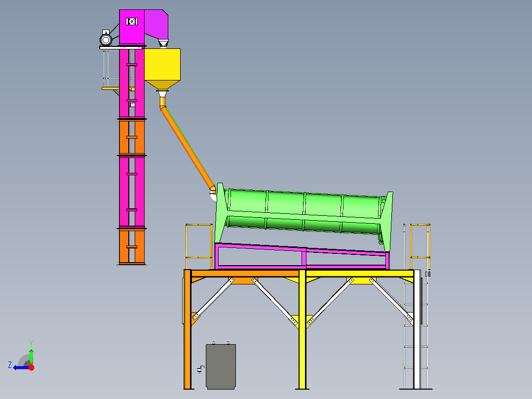 分离机设备右视图