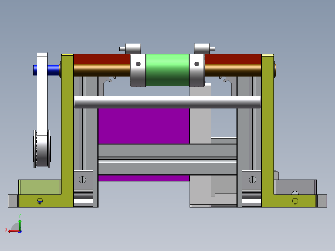 1.123米0.4米皮带机架图纸后视图