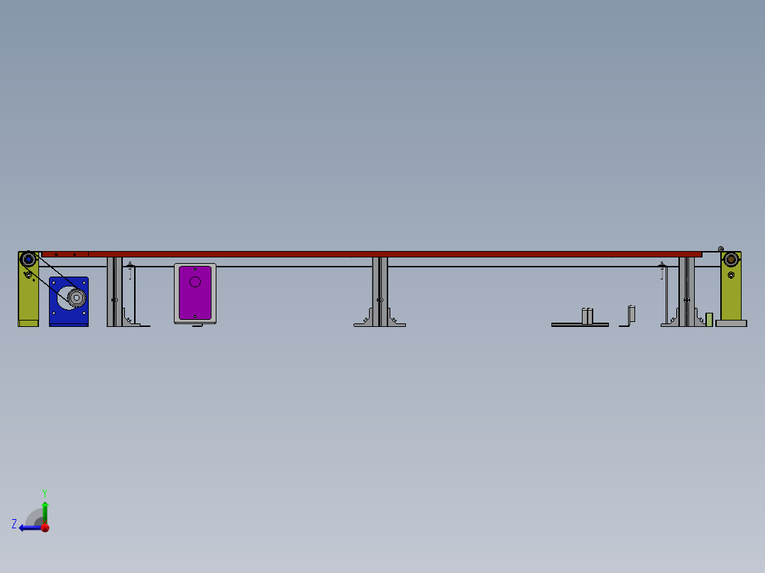 1.123米0.4米皮带机架图纸右视图