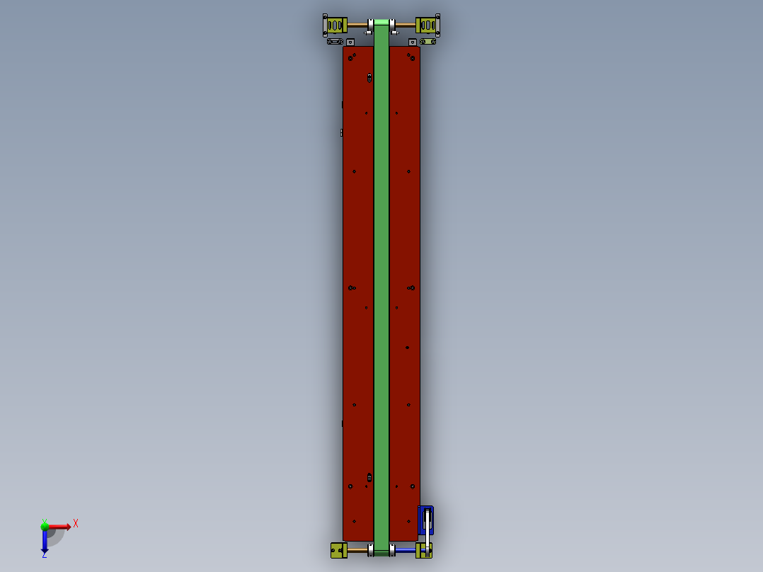 1.123米0.4米皮带机架图纸俯视图