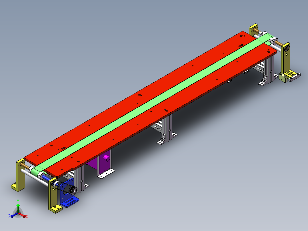 1.123米0.4米皮带机架图纸正等轴测图