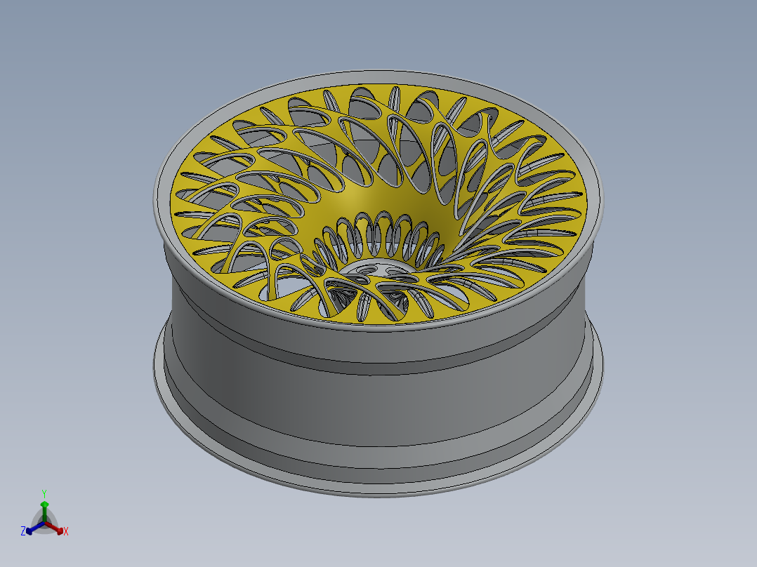 轮毂、轮胎(49)正等轴测图