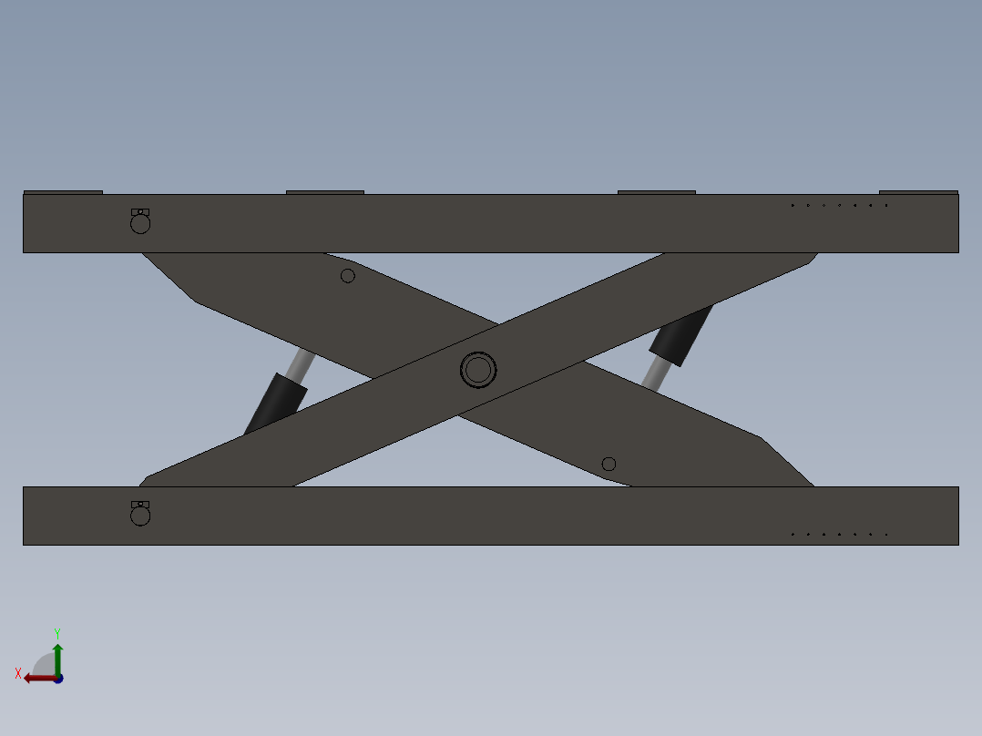 剪叉式升降机 、32吨剪刀升降机后视图
