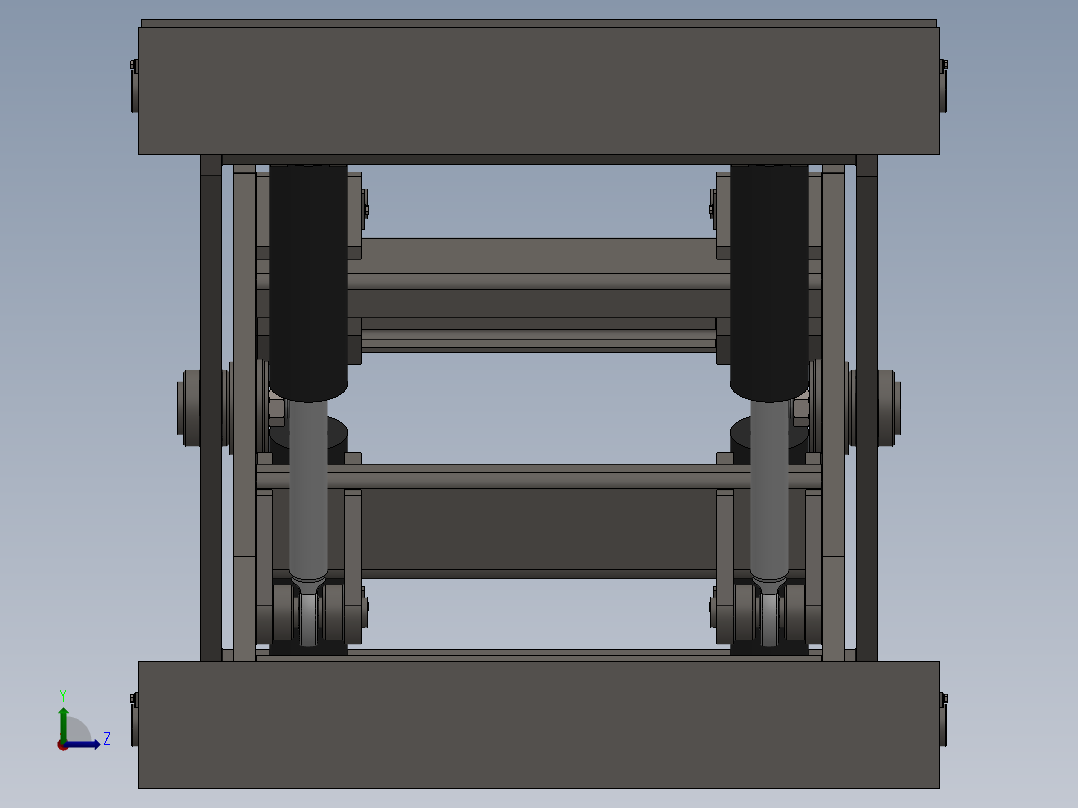 剪叉式升降机 、32吨剪刀升降机左视图