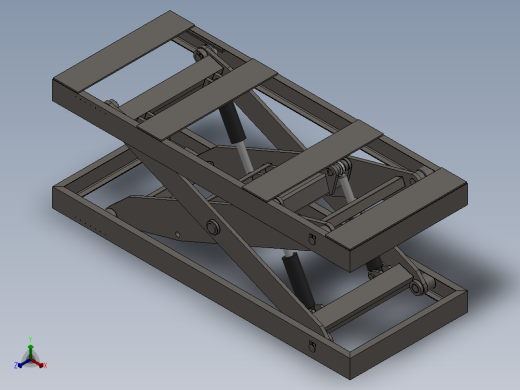 剪叉式升降机 、32吨剪刀升降机正等轴测缩略图
