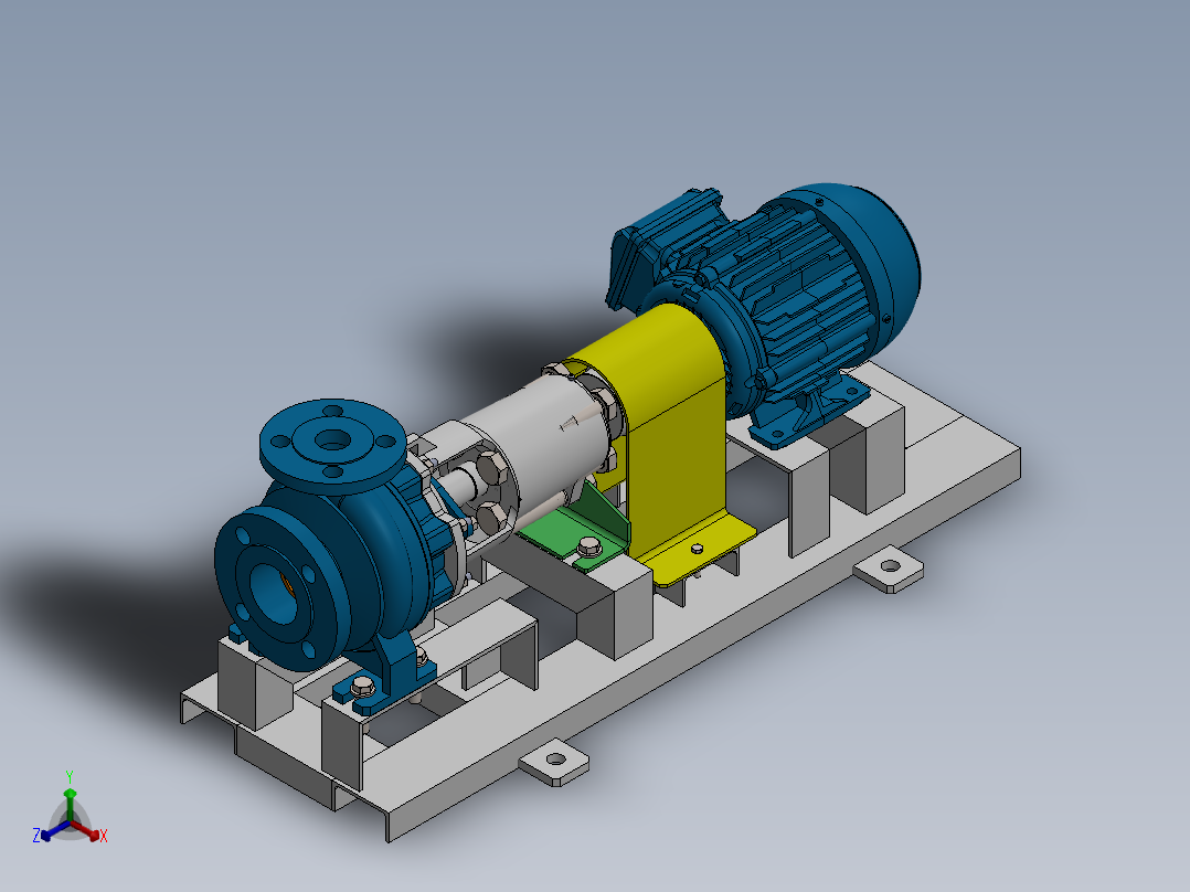 泵、水泵(53)正等轴测图