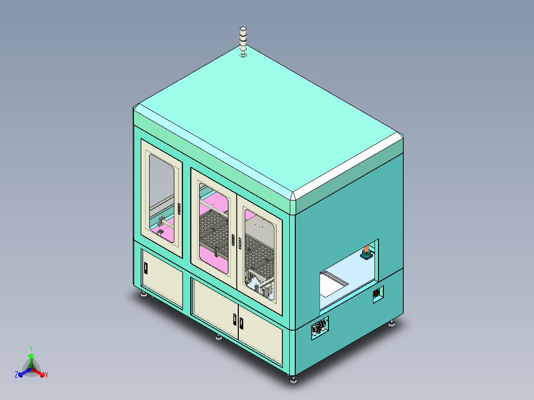 电池分拣机正等轴测图