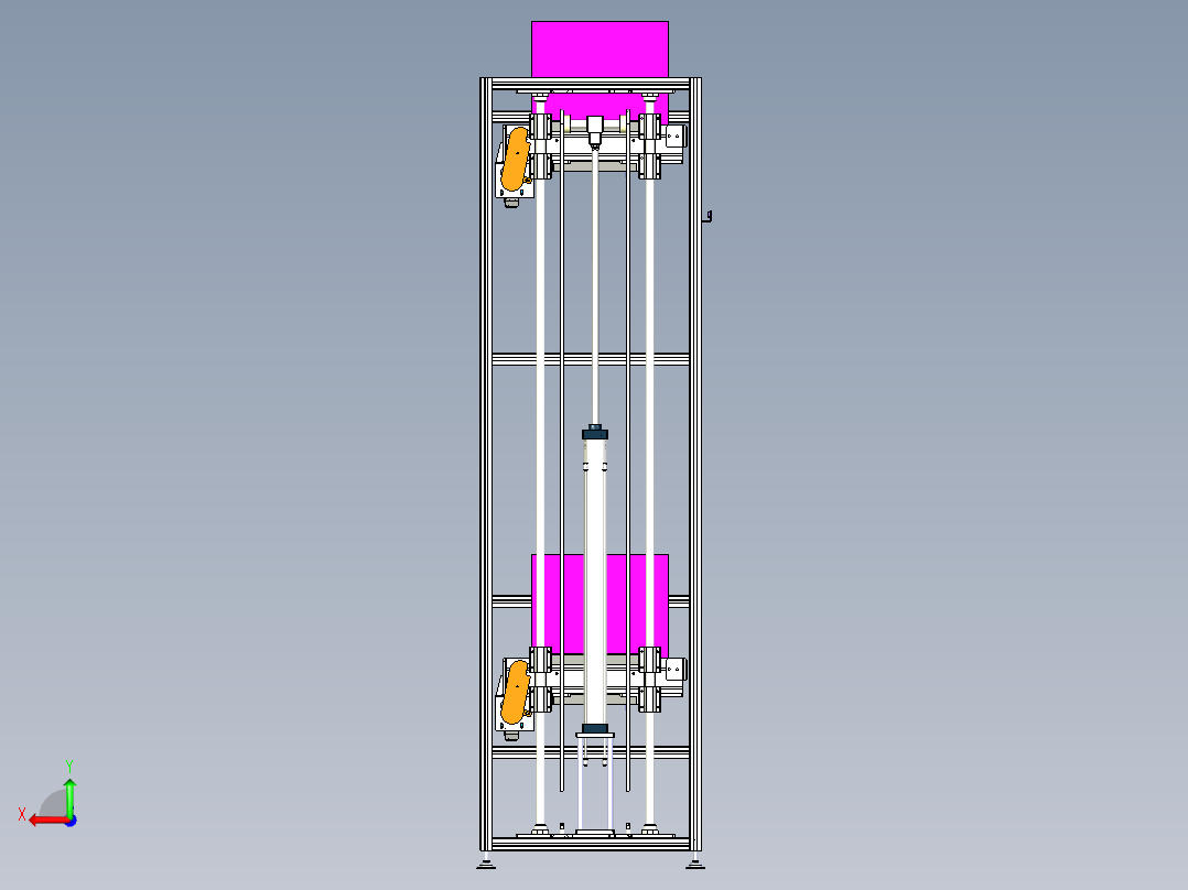 带移栽功能升降机后视图