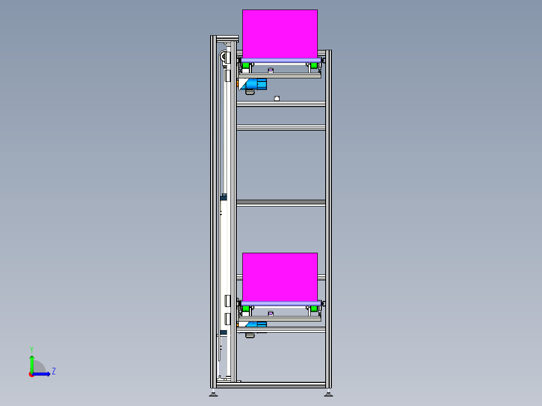 带移栽功能升降机左视图