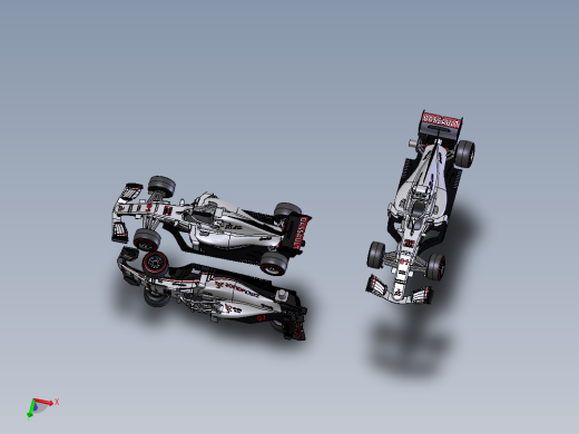 制作F1赛车浮出图纸动画  xt