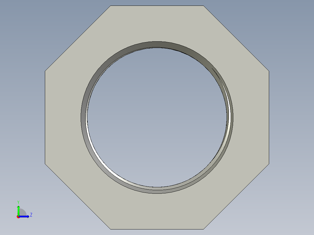 螺纹管转接头-内外丝异径 DN50-DN32左视图