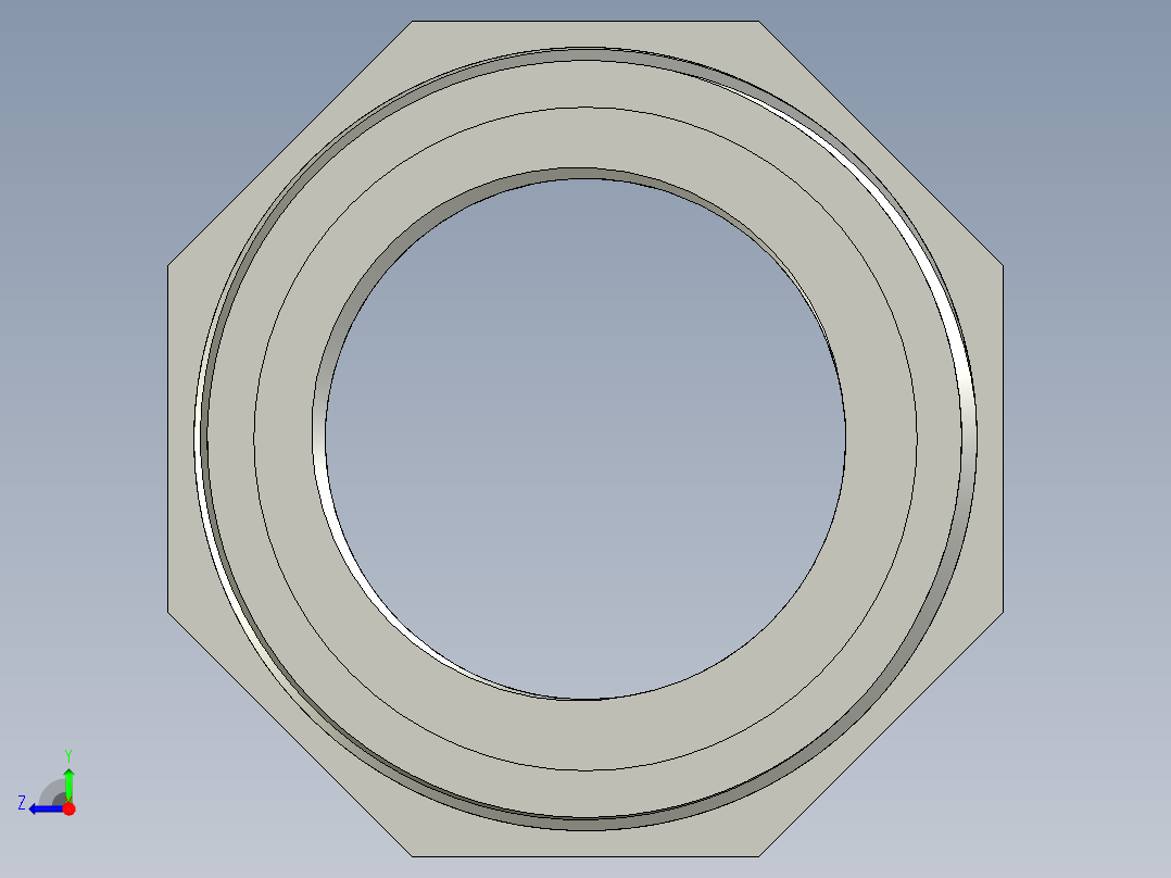 螺纹管转接头-内外丝异径 DN50-DN32右视图