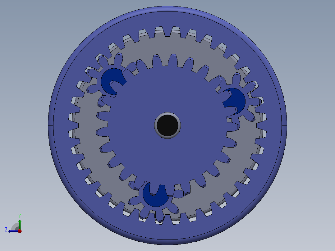 行星齿轮箱右视图