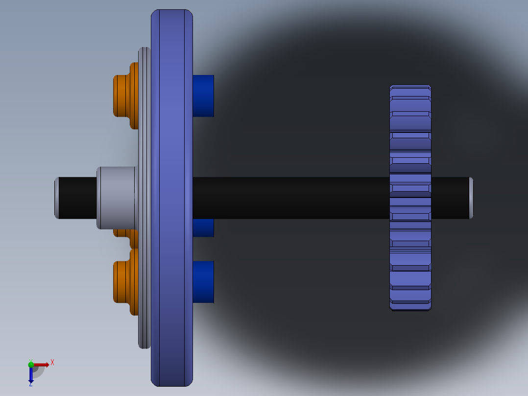 行星齿轮箱俯视图