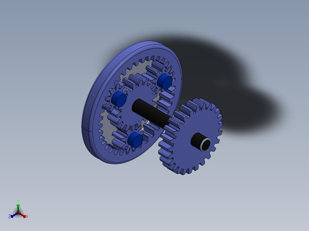 行星齿轮箱正等轴测图