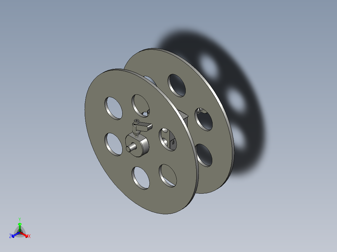 Mylar放卷组件-2正等轴测图
