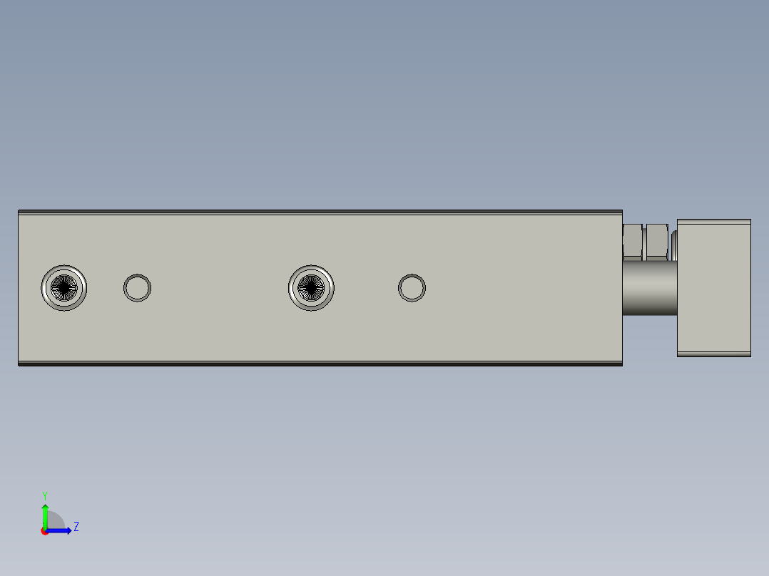 双活塞气缸DGTZ-GF-10-20-P-AFESTO-55-2-2左视图