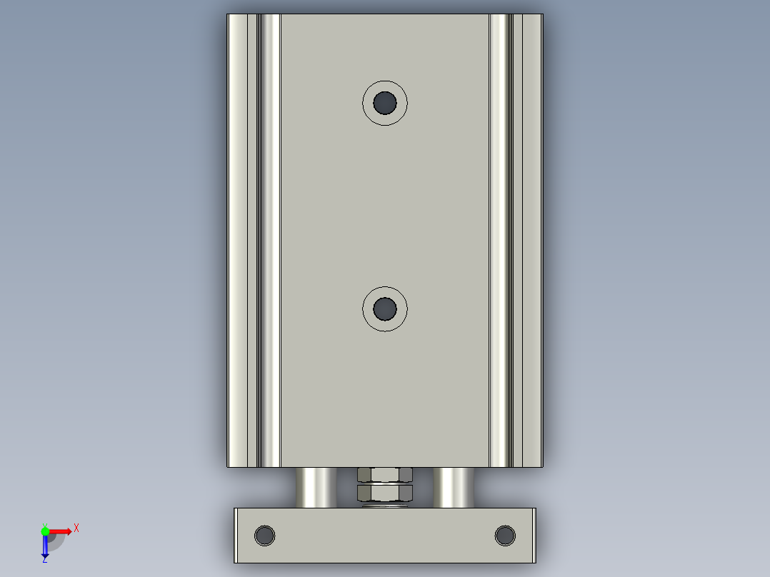 双活塞气缸DGTZ-GF-10-20-P-AFESTO-55-2-2俯视图