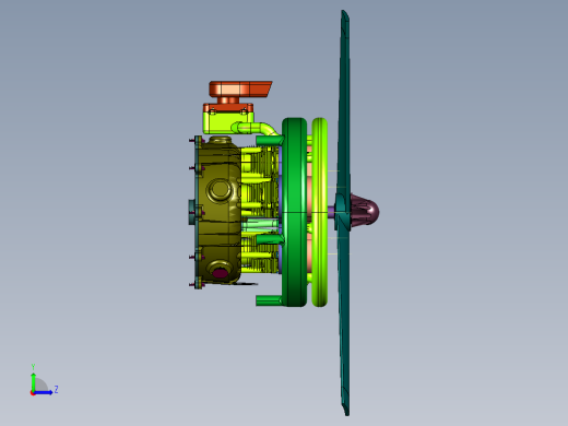5缸飞机引擎左视缩略图