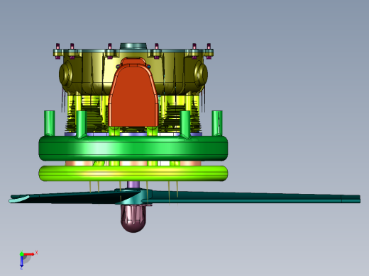 5缸飞机引擎俯视缩略图