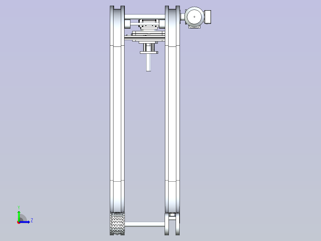 非标曲线型输送线设计左视图