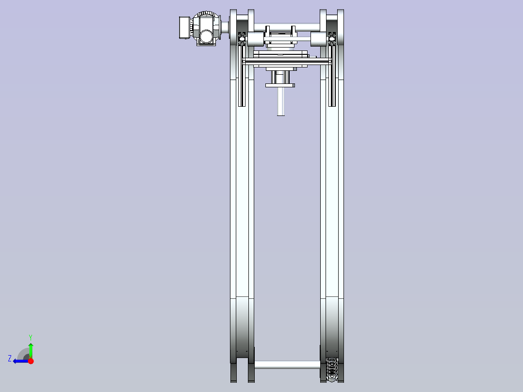 非标曲线型输送线设计右视图