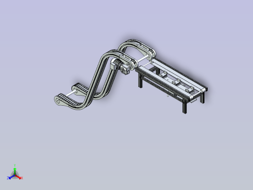 非标曲线型输送线设计正等轴测缩略图