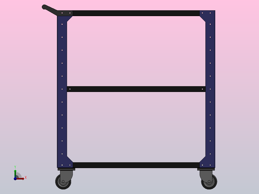 工具车小推车前视图