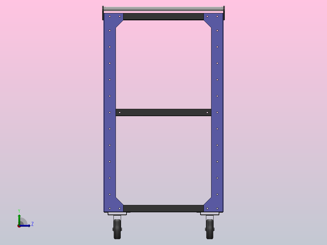 工具车小推车左视图