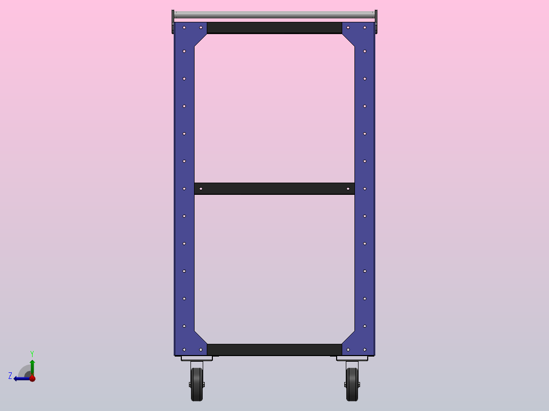 工具车小推车右视图