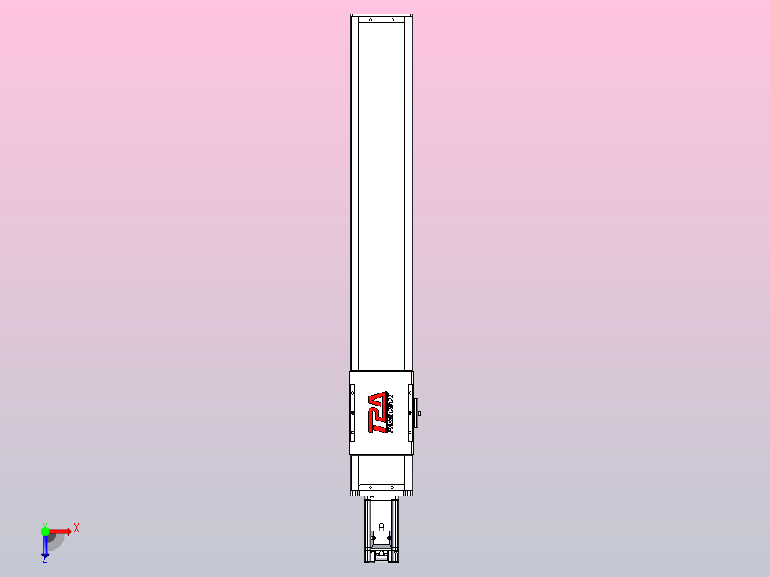 滚珠丝杠直线轴带导轨全封闭TPA-HCR-110D-1610C-L600-M-C-P40-N3俯视图