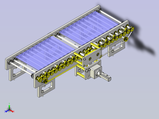 一款玻璃电路板输送机3D模型