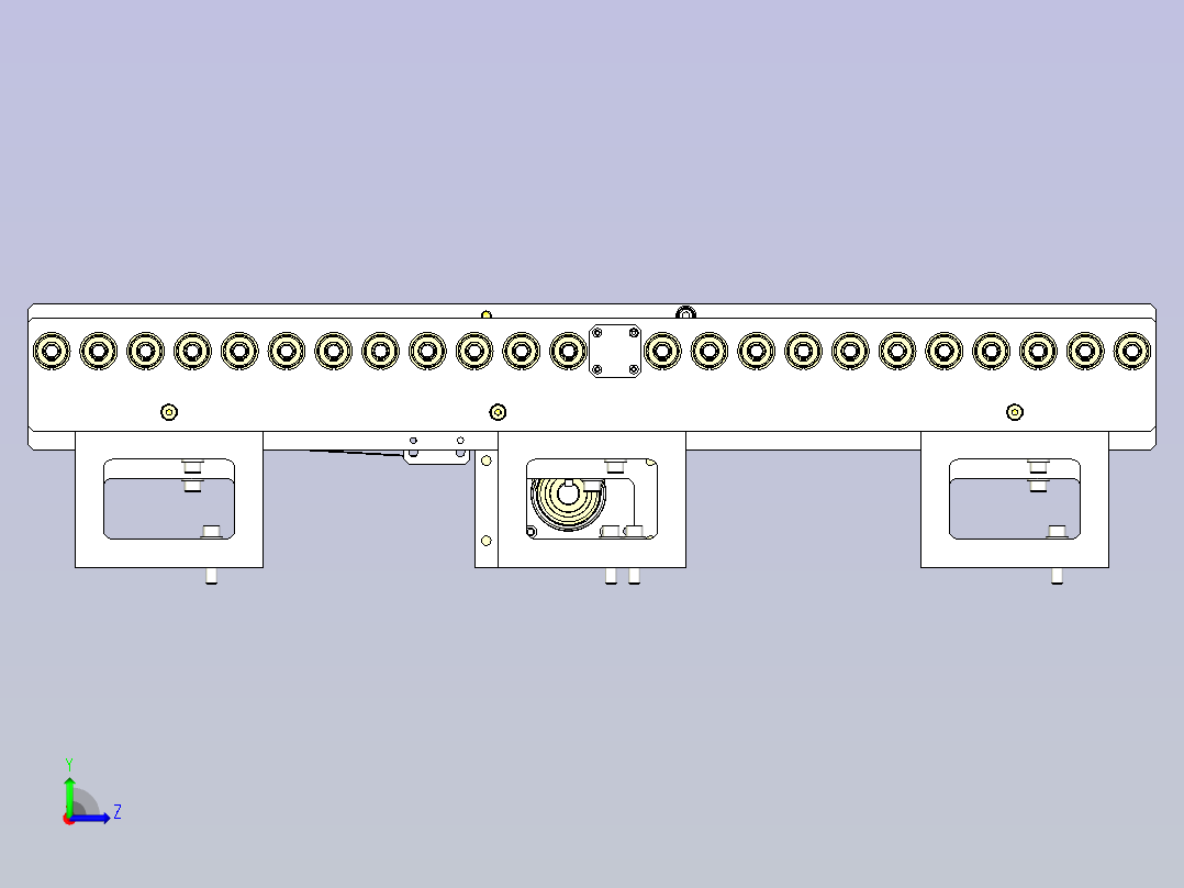 一款玻璃电路板输送机3D模型左视图
