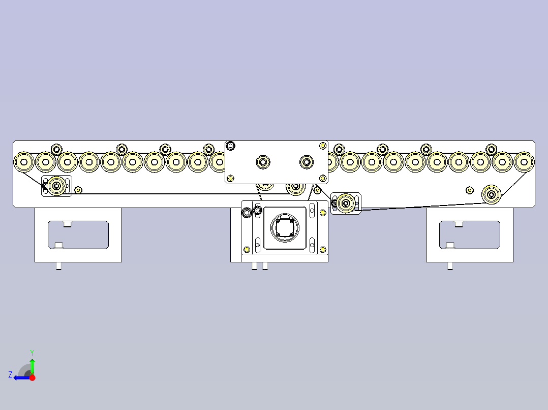 一款玻璃电路板输送机3D模型右视图