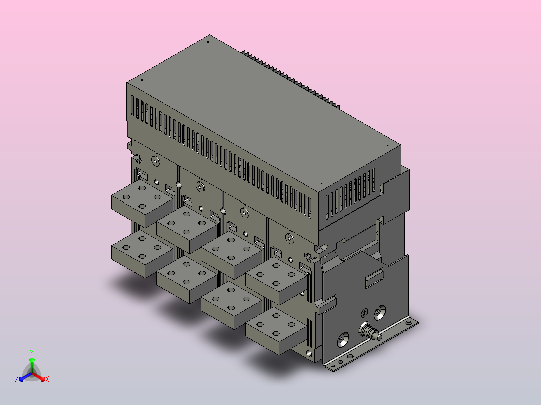 NA1-3200X-3200 4P固定万能式断路器三维模型202202正等轴测图