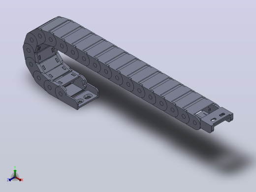 内高15内侧打开型TA半封闭式拖链[DSL15HTA-15-30-R38-20-A1]正等轴测缩略图