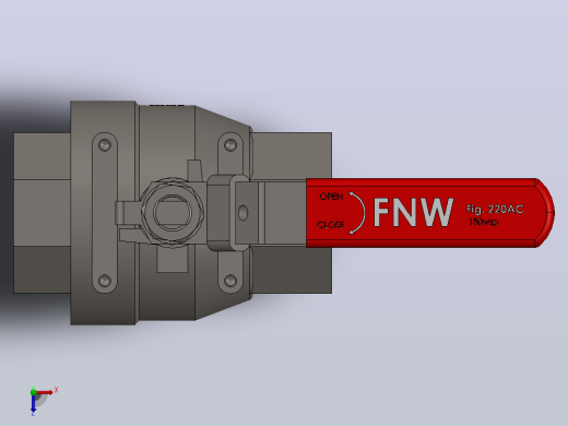 FNW-FNW220ACL二片式内螺纹球阀俯视缩略图