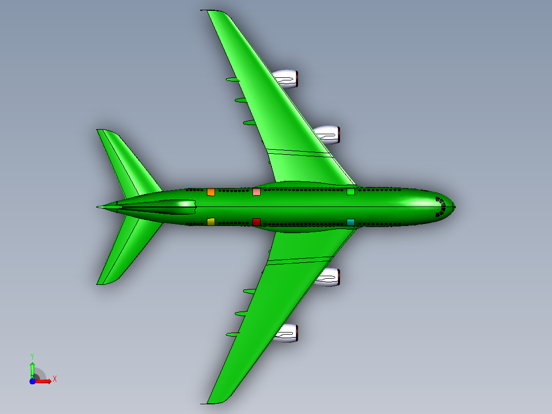 空客A380前视图