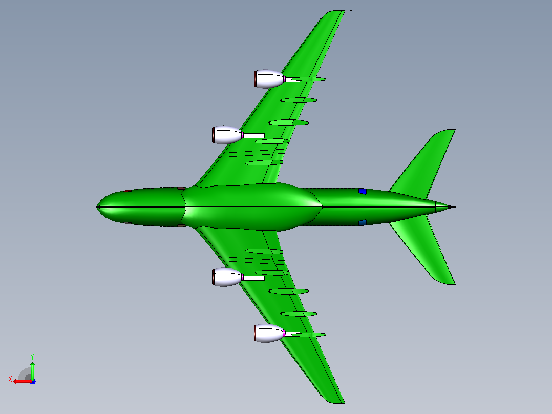 空客A380后视图