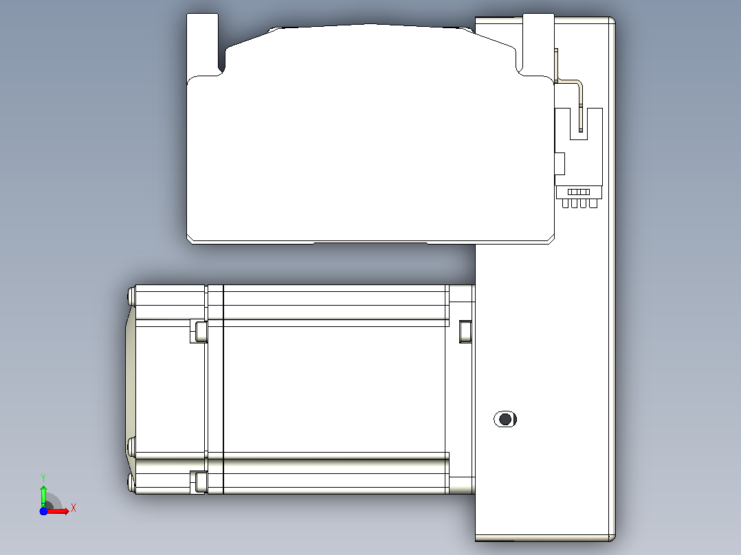 皮带直线轴半封闭可选导轨TPA-HNB-105D-90-L2000-LP-Y-P20-N3前视图