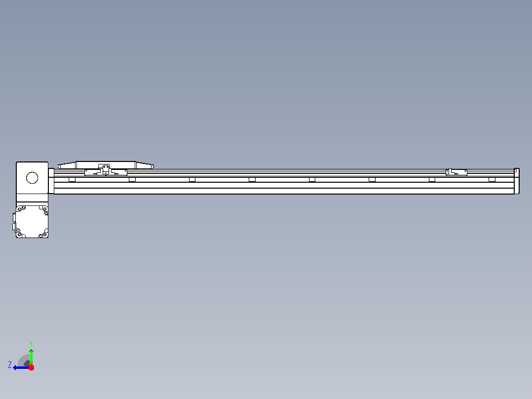 机器人皮带驱动直线轴TPA-GCB-150-P80-L850-LP-M75-N3右视图