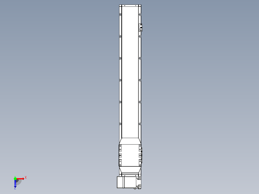 机器人皮带驱动直线轴TPA-GCB-150-P80-L850-LP-M75-N3俯视图
