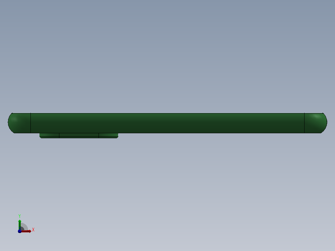 solidworks 中的手机壳设计前视图