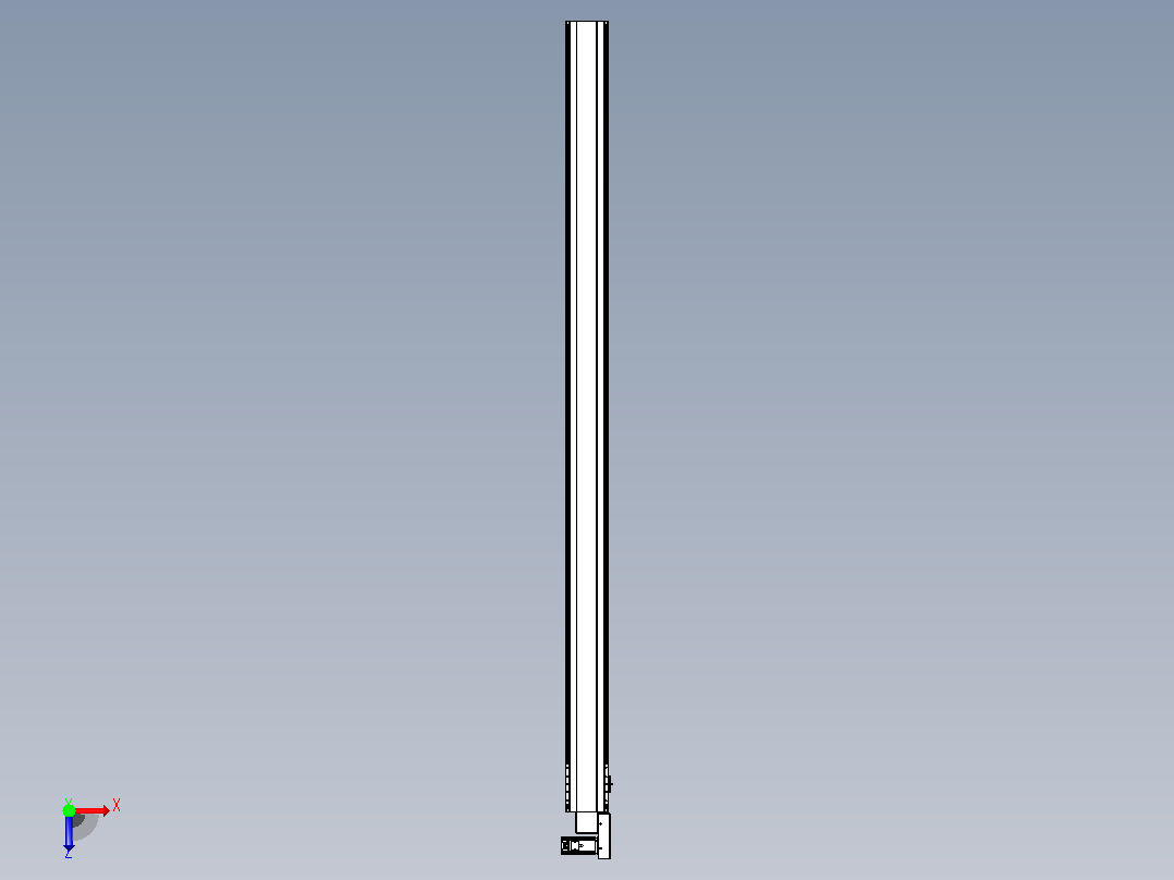 皮带直线轴半封闭可选导轨TPA-HNB-140D-120-L2350-MR-C-P40-N3俯视图