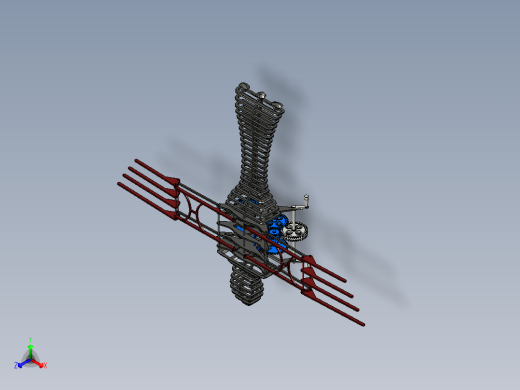 扑翼机械飞鸟机构三维建模图纸 STP x_b等格式
